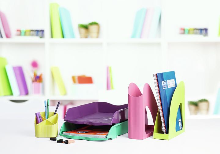 Produktbild Han Stifteköcher Re-X-LOOP, gelb 4 Fächer, 100% recycelter Öko-Kunststoff