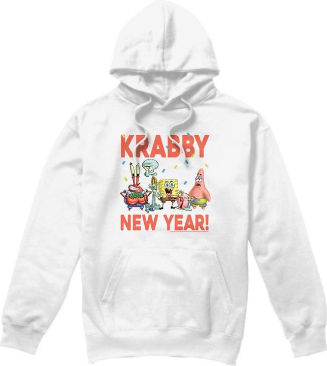 Immagine prodotto Spongebob Squarepants Krabby New Year Felpa con Cappuccio Uomo (L)