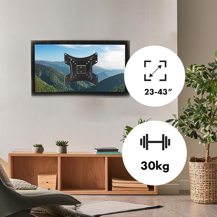 Produktbild Maclean Halterung für TV oder Monitor max. VESA 200x200 23-43 30kg schwarz MC-414 (Wand, 42.99")
