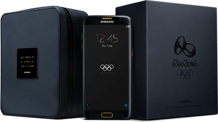 Actual product image Samsung Galaxy S7 Edge Olympic Games Limited Edition (32 GB, Black Onyx, Black, 5.50", 12 Mpx, 4G)