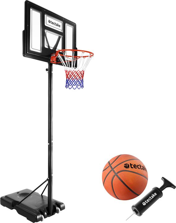 Actual product image tectake Basketball hoop Dirk, hoop height 234 - 302 cm, with ball & pump