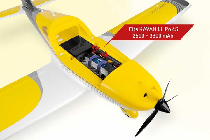 Image du produit Kavan Bristell B23 Jaune 1600mm moteur électrique aile basse ARTF