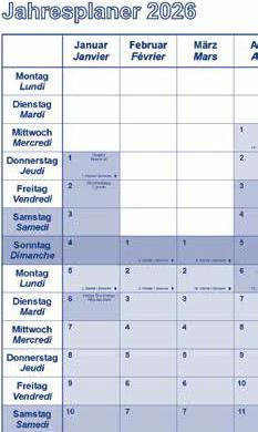 Produktbild Berec Jahresplaner Karton 60x90 (60 x 90 cm, Kein Einband, Deutsch, Französisch)