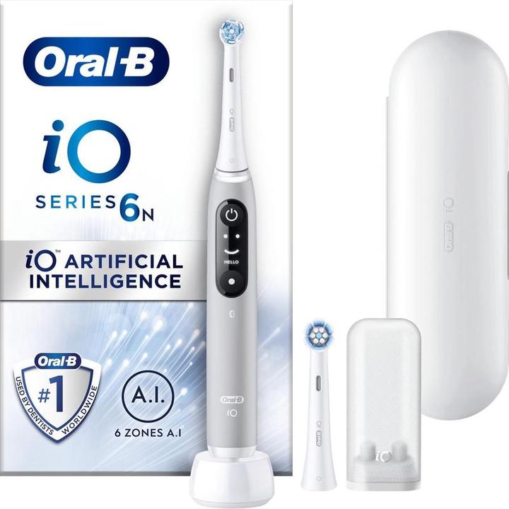 Oral-B iO Series 6N Grijs + extra iO Gentle Care opzetborstel (Oszillierende Zahnbürste)