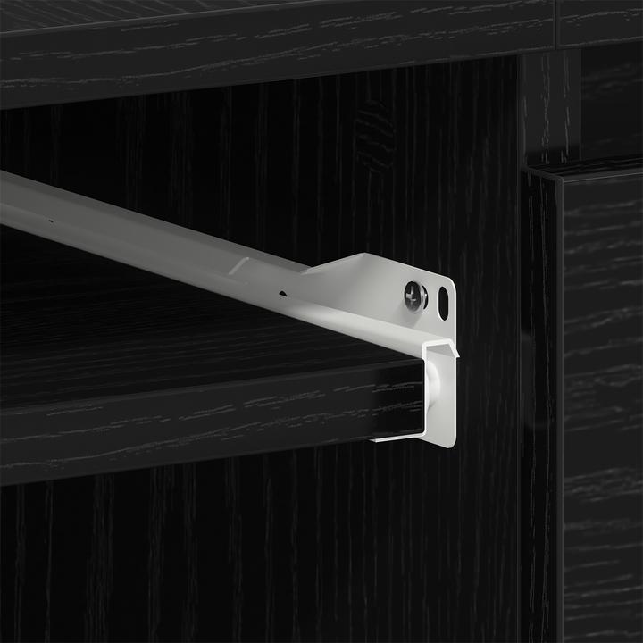 Produktbild VidaXL Schreibtische 2 Stück Schwarz Eiche 140x50x76 cm Holzwerkstoff (140 x 50 x 76 cm)