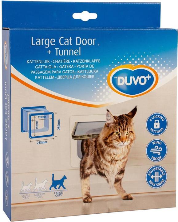 Produktbild EBI grosse Katzenklappe + Tunnel (Magnetische Katzenklappe)