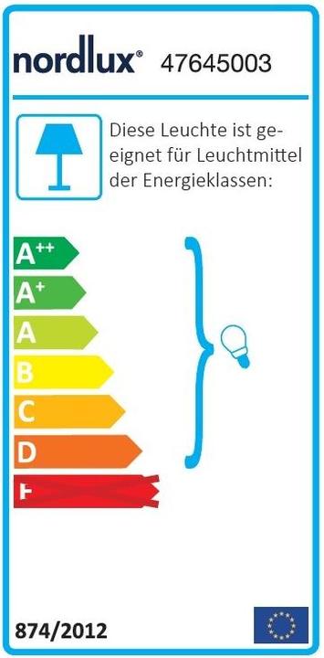 Energie-Label Nordlux Tischlampe Tischleuchte Alton (E14)