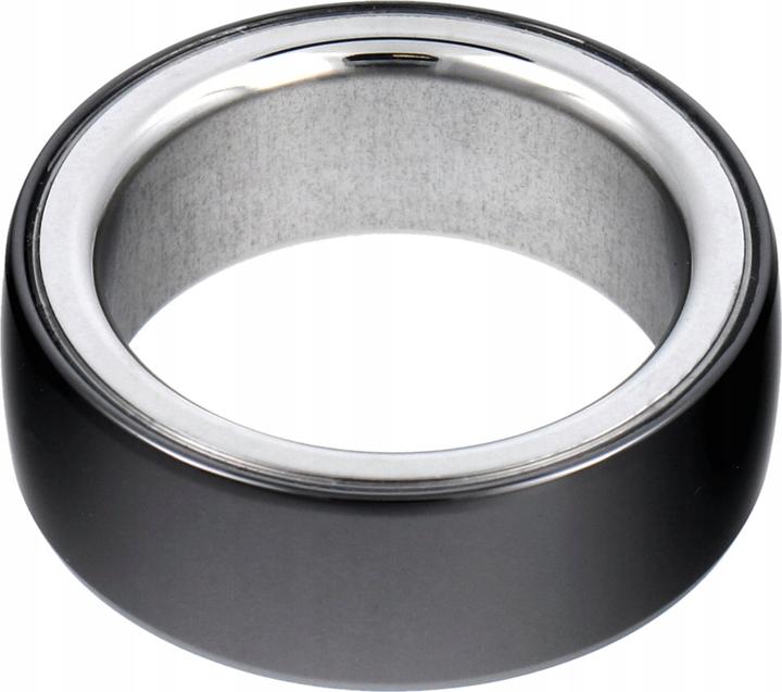 OEM Smart device Smart Ring R8 - smart ceramic ring with charging box Size 20mm black (18, 20, 22, Schwarz)