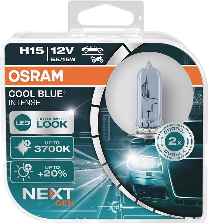 Image du produit Osram 4062172387811 Ampoules halogènes COOL BLUE® INTENSE H15 15/55 W 12 V (H15)