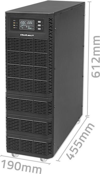 Immagine prodotto Qoltec ZASILACZ AWARYJNY UPS 10KVA | 10000W | FATTORE DI POTENZA 1.0 | LCD | EPO | USB | ON-LINE (10 VA, 10000 W, Doppio convertitore online UPS)