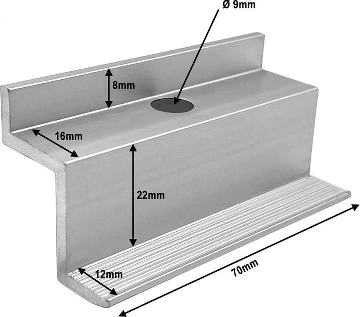 Actual product image Wattstone PV elevation flat roof for 3 solar modules 0° concrete base black building protection mat (Solar system mounting material)