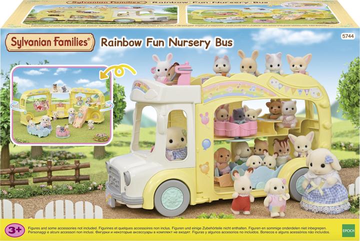 Actual product image Sylvanian Families Rainbow Fun Nursery Bus