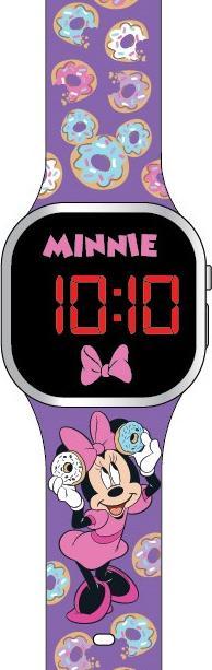 Immagine prodotto Accutime Orologio LED per bambini Disney Minnie Mouse (viola), orologio digitale con display LED per l'ora e (Orologio digitale, 38 mm)