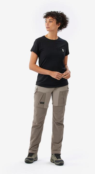 Actual product image Forclaz Merino T-Shirt Damen 100 % Merinowolle schwarz (L)