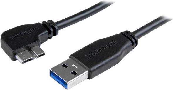 Produktbild StarTech 1m Slim Micro USB 3.0 Kabel linksgewinkelt - USB 3.1 Gen 1 (5 Gbit/s) Anschlusskabel (1 m, USB 3.2 Gen 1)