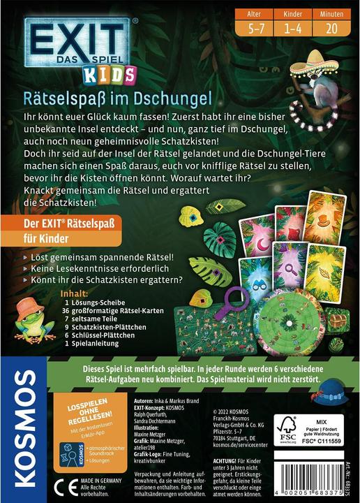 Produktbild Kosmos Rätselspass im Dschungel (Deutsch)