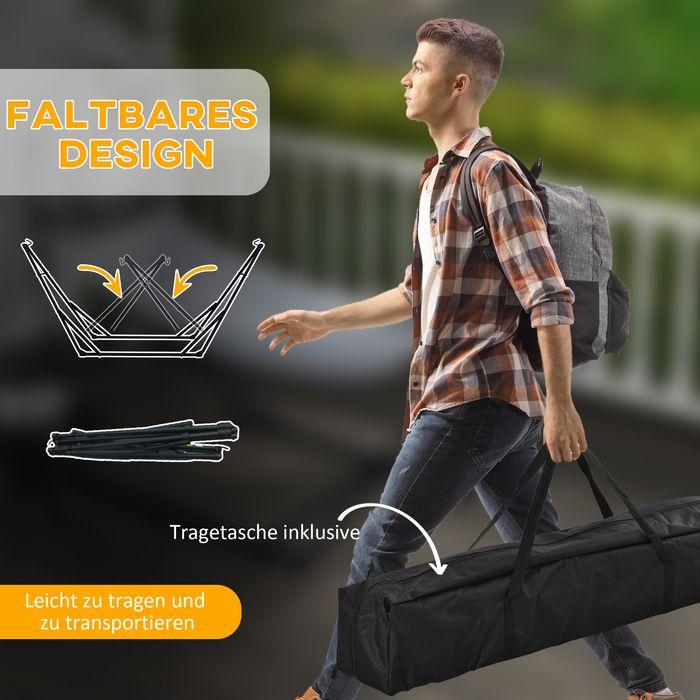Produktbild Swisshandel24 Hängemattengestell, Hängestuhlgestell, Hängemattenständer mit Hängematte, Tragetasche, bis 120 Belas (120 kg)