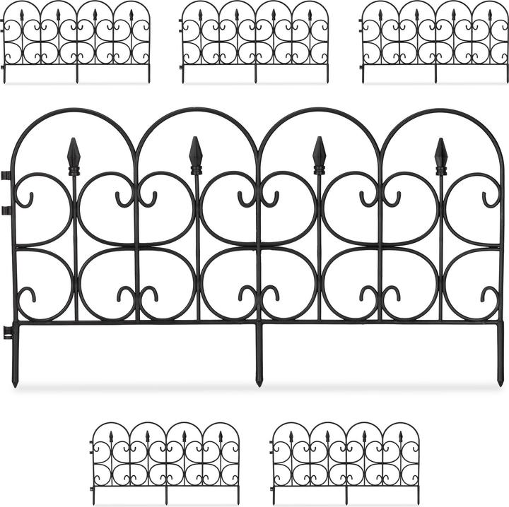 Actual product image Relaxdays Flowerbed Fence, Set (400 cm)