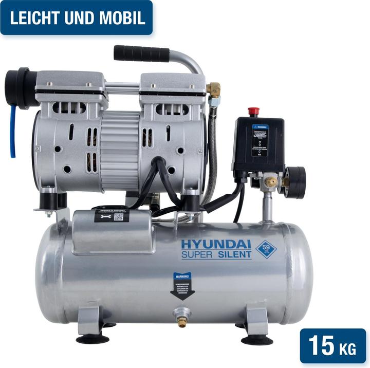 Image du produit Hyundai Compresseur silencieux SAC55751 (8 bar, 6 l)