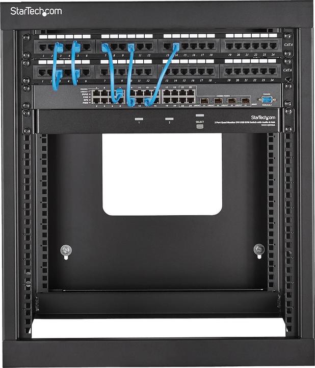 Image du produit StarTech Baie de serveurs 19 pouces ouverte 12 U avec charnière - profondeur 55 cm (12 HE, Rack 19 pouces)