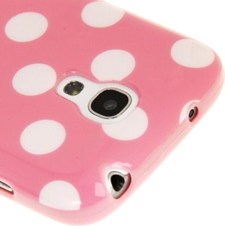 Actual product image König Design Protective cover dots TPU Case for mobile Samsung Galaxy S4 mini i9190 pink/white (Samsung Galaxy S4 mini)
