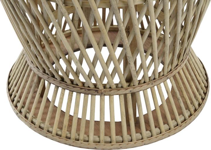 Actual product image DKD Home Decor Side table Light brown Bamboo 60 x 60 x 52 cm