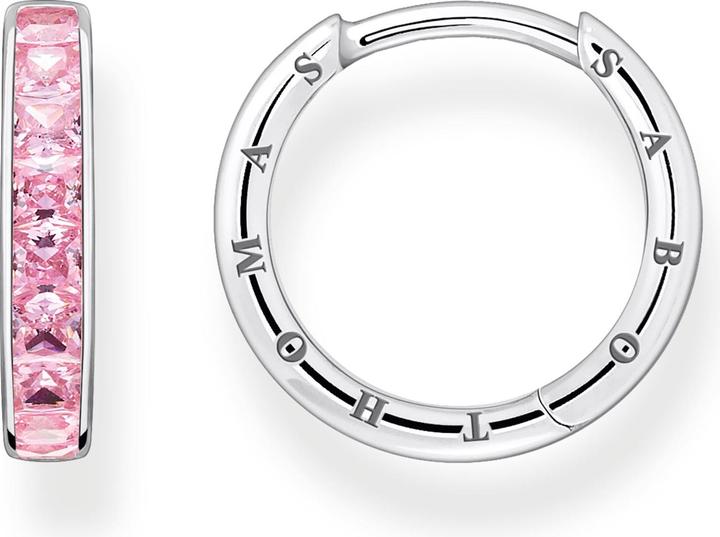 Thomas Sabo Creolen pinke Steine pavé silber (925er Silber)