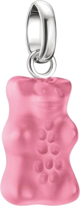 Thomas Sabo Charm-Goldbären-Anhänger in Pink Connect Silber (Silber 925, Glas)