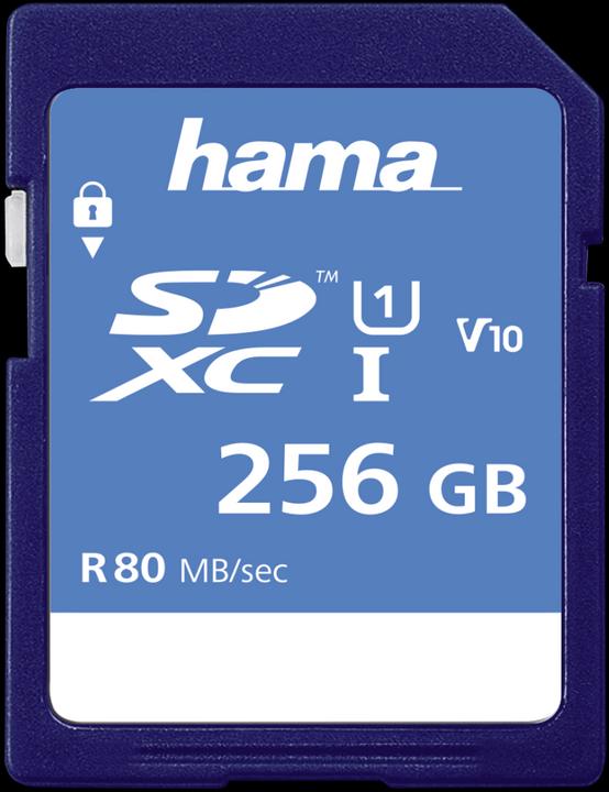 Productafbeelding Hama SDXC 256 GB klasse 10 UHS-I (256 GB, SDXC, U1, UHS-I)