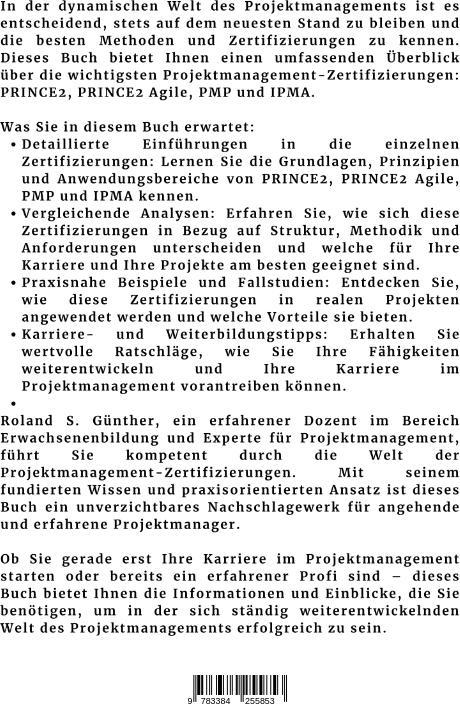 Produktbild Projektmanagement- Zertifizierungen im Überblick (Roland S. Günther, 2024)