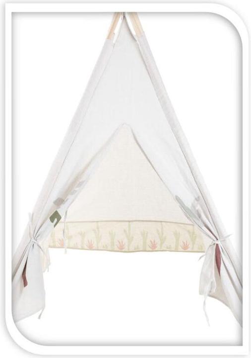 Produktbild Tipi-Zelt Weiss mit Pflanzendruck, 160 cm