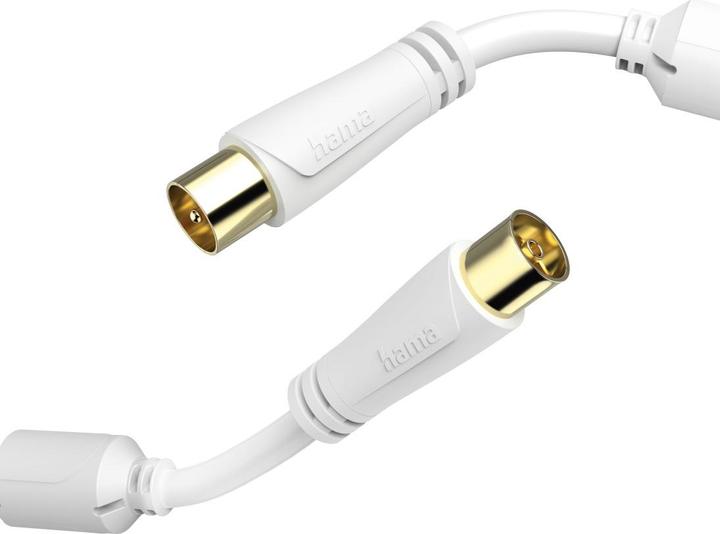 Produktbild Hama Antennen-Kabel, Koax-Stecker - Koax-Kupplung, vergoldet, 3,0 m, 100 dB (100 dB, Antennenkabel)