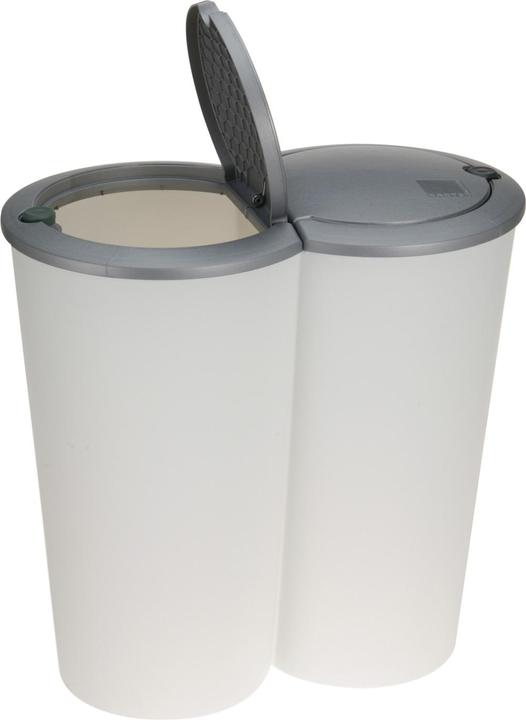 Produktbild Mojawo Duo Abfalleimer Mülleimer Mülltonne Mülltrenner Deckel 2x 25 Liter (25 l)