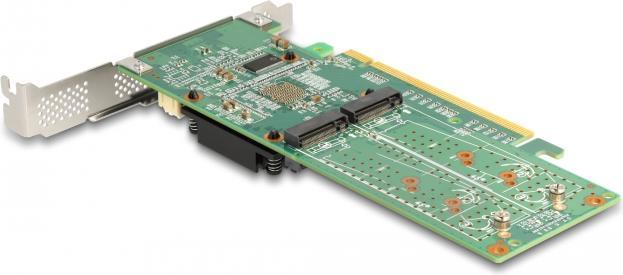 Actual product image Delock Host Bus Adapter PCI Express x16 - 4x NVMe M.2 Key M