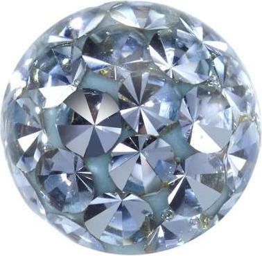 Bijouteria Piercingverschluss (Kristall, Edelstahl, Epoxiharz)