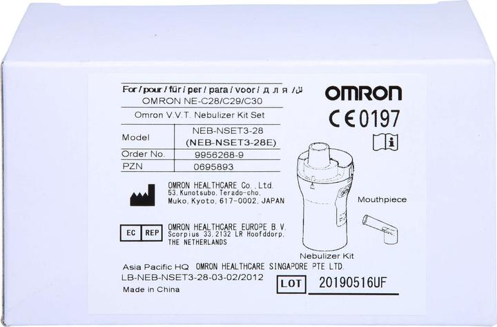 Actual product image Omron Inhaler accessories Nebuliser set for CompAir inhaler
