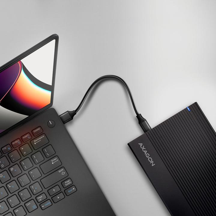 Produktbild Axagon EE35-GTR, USB-C - SATA 3.5" RIBBED box, ÄernÃ½ (3.5")