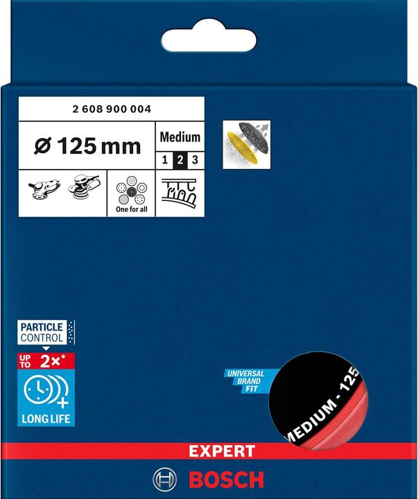 Actual product image Bosch Professional Zubehör EXPERT Multihole (EXPERT Multihole) Universal backing pad, 125 mm, medium (Medium)