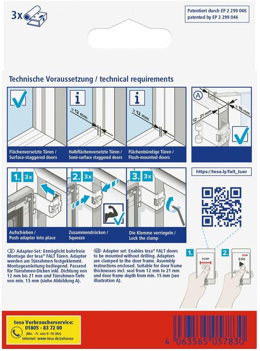 Productafbeelding tesa Insectenstopadapter voor vouwframe