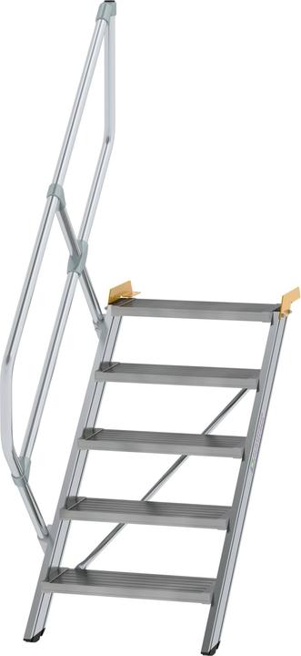 Produktbild Munk Treppe 45° Stufenbreite 600 mm 5 Stufen Aluminium geriffelt (Gerüst, 60 cm)