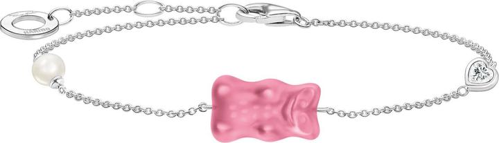 Produktbild Thomas Sabo Armband mit pinkem Goldbären (19 cm, 925 Sterlingsilber)