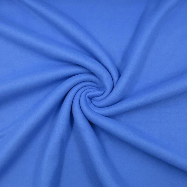 Actual product image Stoffrestposten Premium Fleece - Denim blue - Minimum quantity: 1 metre