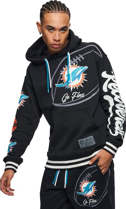 Immagine prodotto Recovered Re:covered Felpa con cappuccio in pile - PATCHES Miami Dolphins - L (L)