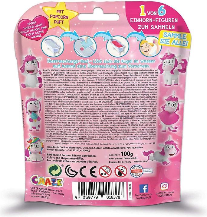Produktbild Craze Badekugel Inkee: Mit Überraschung – Unicorn (Badekugeln)
