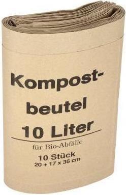 Produktbild Neutralware Müllsack Bio Masse: 20+16 x 36 cm (B x H) Werkstoff: Papier (10 x, 10 l)
