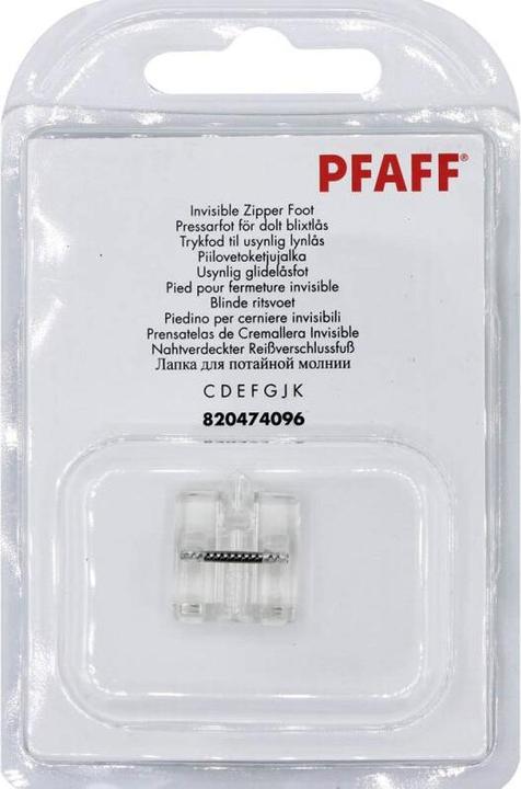 Image du produit Pfaff Fermeture à glissière sous patte pour le groupe C D E F G J K L
