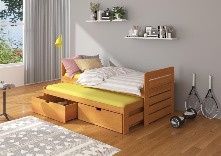 Actual product image ADRK Furniture Double bed with mattresses TOMI 180x80 (180 x 80 cm)