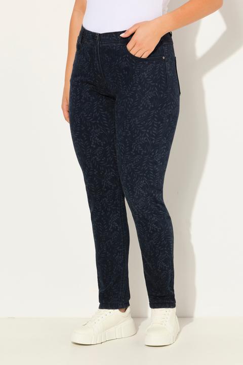 Produktbild Ulla Popken Boyfriend-Jeans, weites Bein, Laserprint-Muster (54)