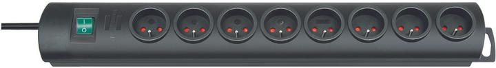 Actual product image Brennenstuhl Primera-Line supply cable 8-way 2 m black (B1153304028) (8 x, CEE 7/5, 2 m)