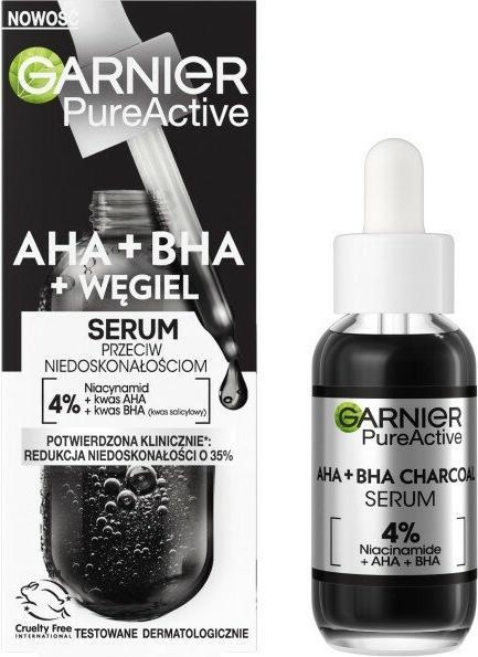 Garnier Pure Active Serum Against Imperfections Aha + Bha + Charcoal 30Ml (30 ml)